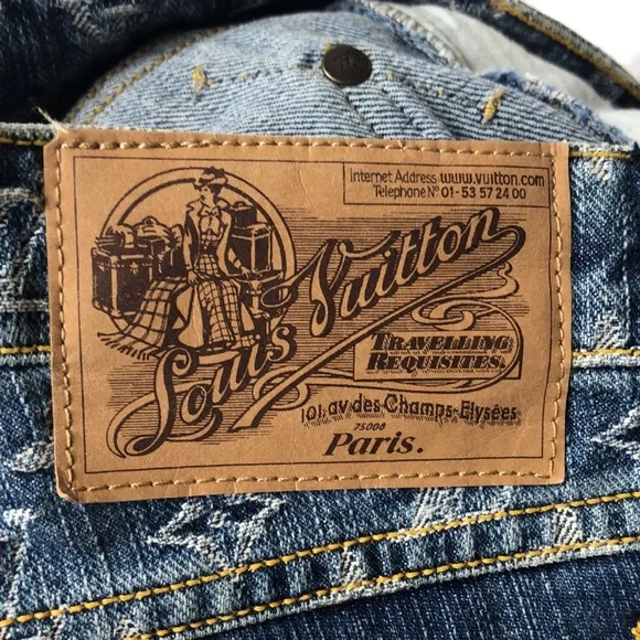 Authentic Louis Vuitton monogram denim jeans - Picture 7 of 8